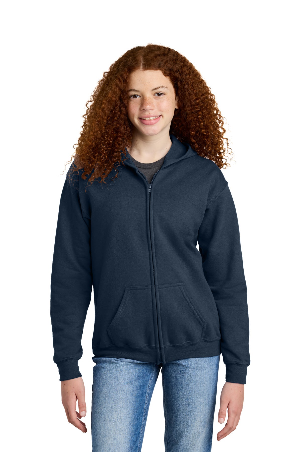 Gildan   Youth Heavy Blend   Full-Zip Hooded Sweatshirt. 18600B