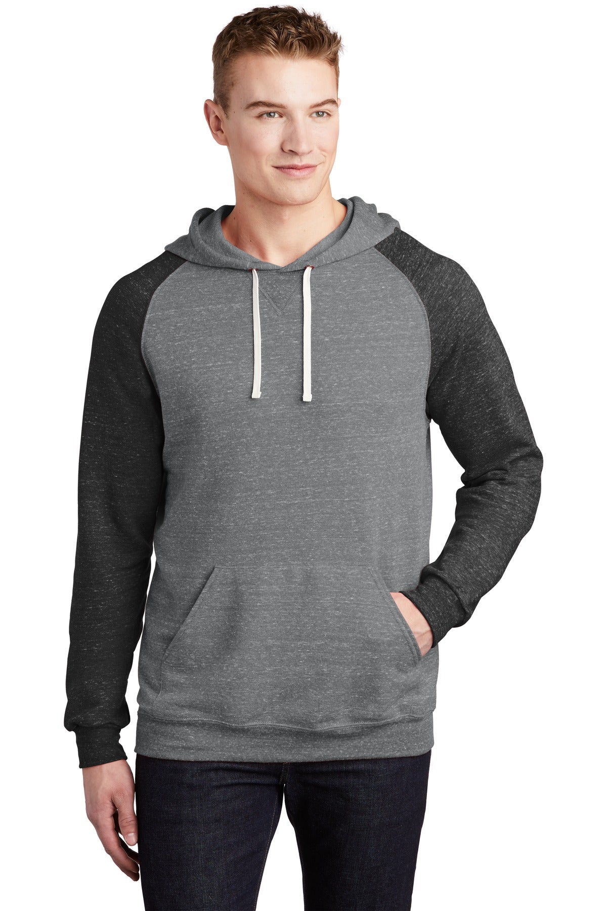 Jerzees    Snow Heather French Terry Raglan Hoodie 90M