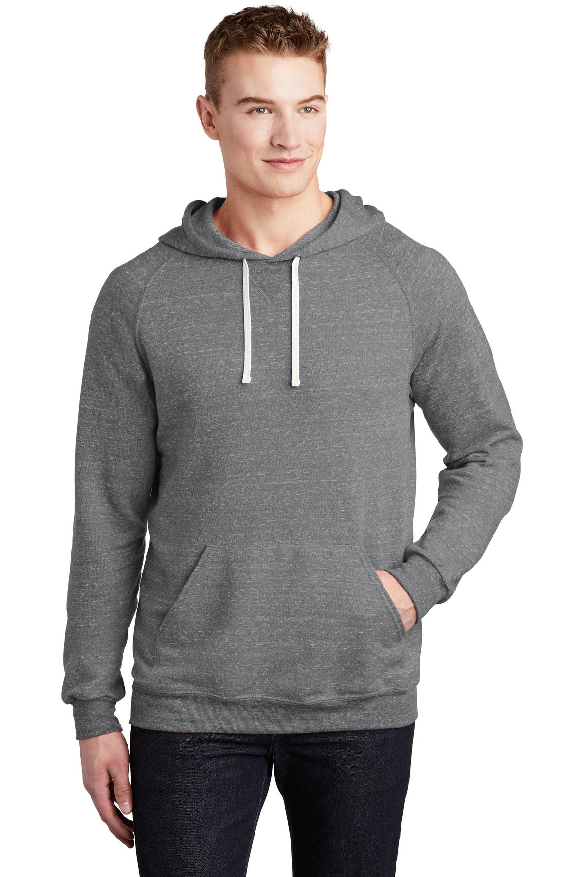 Jerzees    Snow Heather French Terry Raglan Hoodie 90M