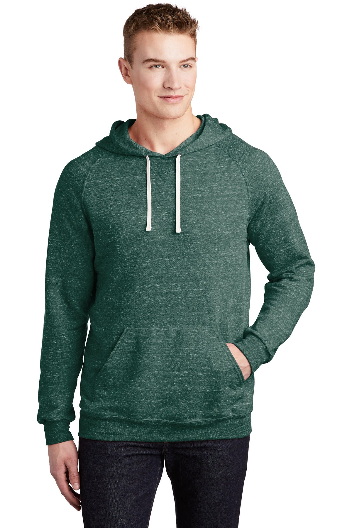 Jerzees    Snow Heather French Terry Raglan Hoodie 90M