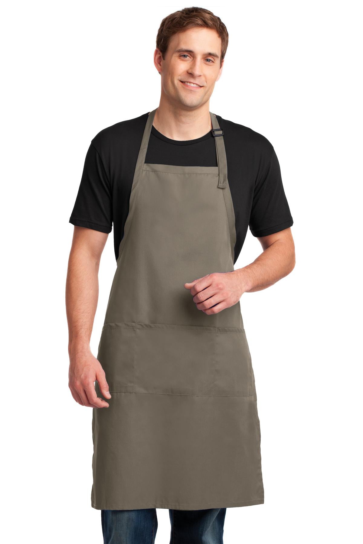 Port Authority   Easy Care Extra Long Bib Apron with Stain Release. A700