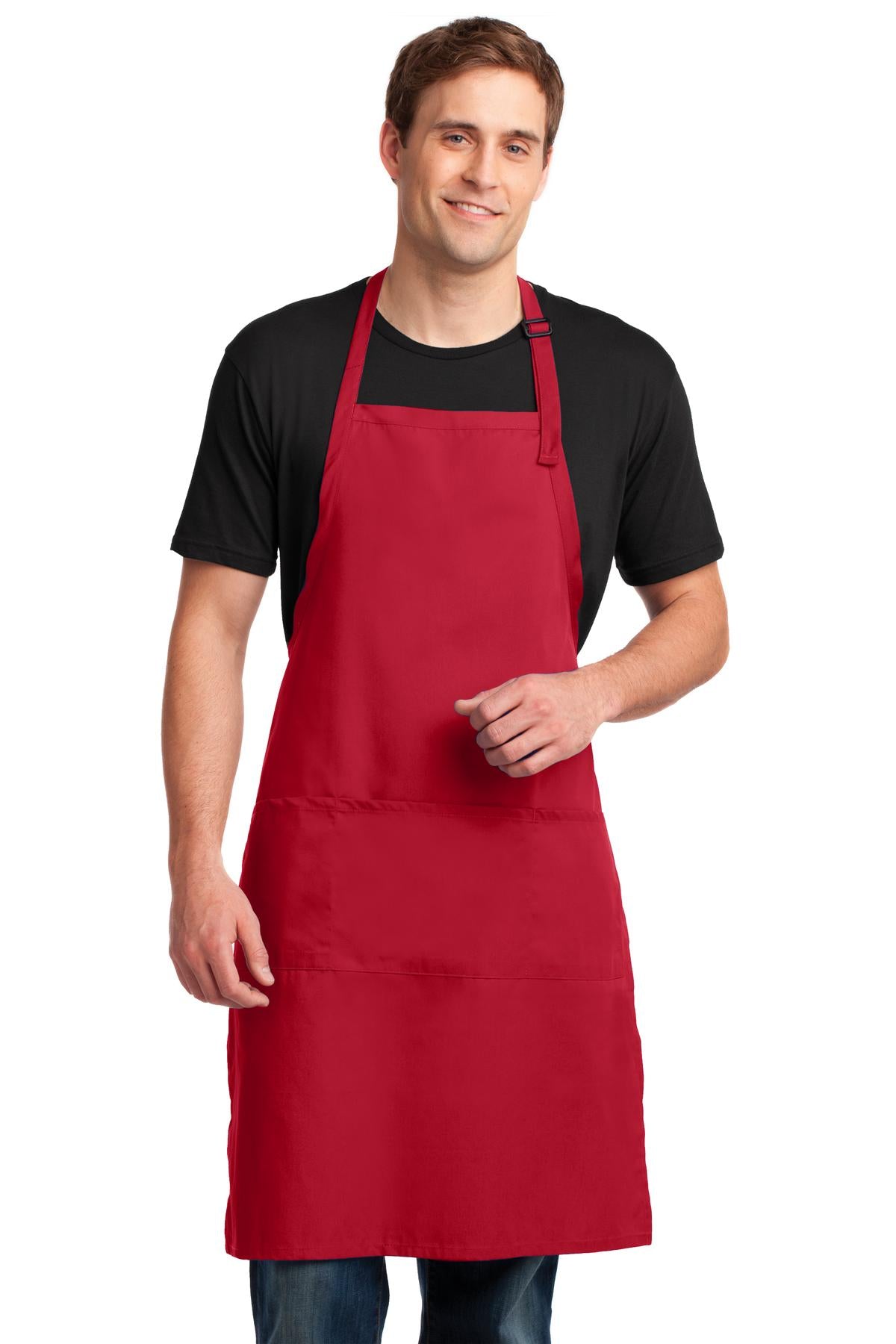 Port Authority   Easy Care Extra Long Bib Apron with Stain Release. A700