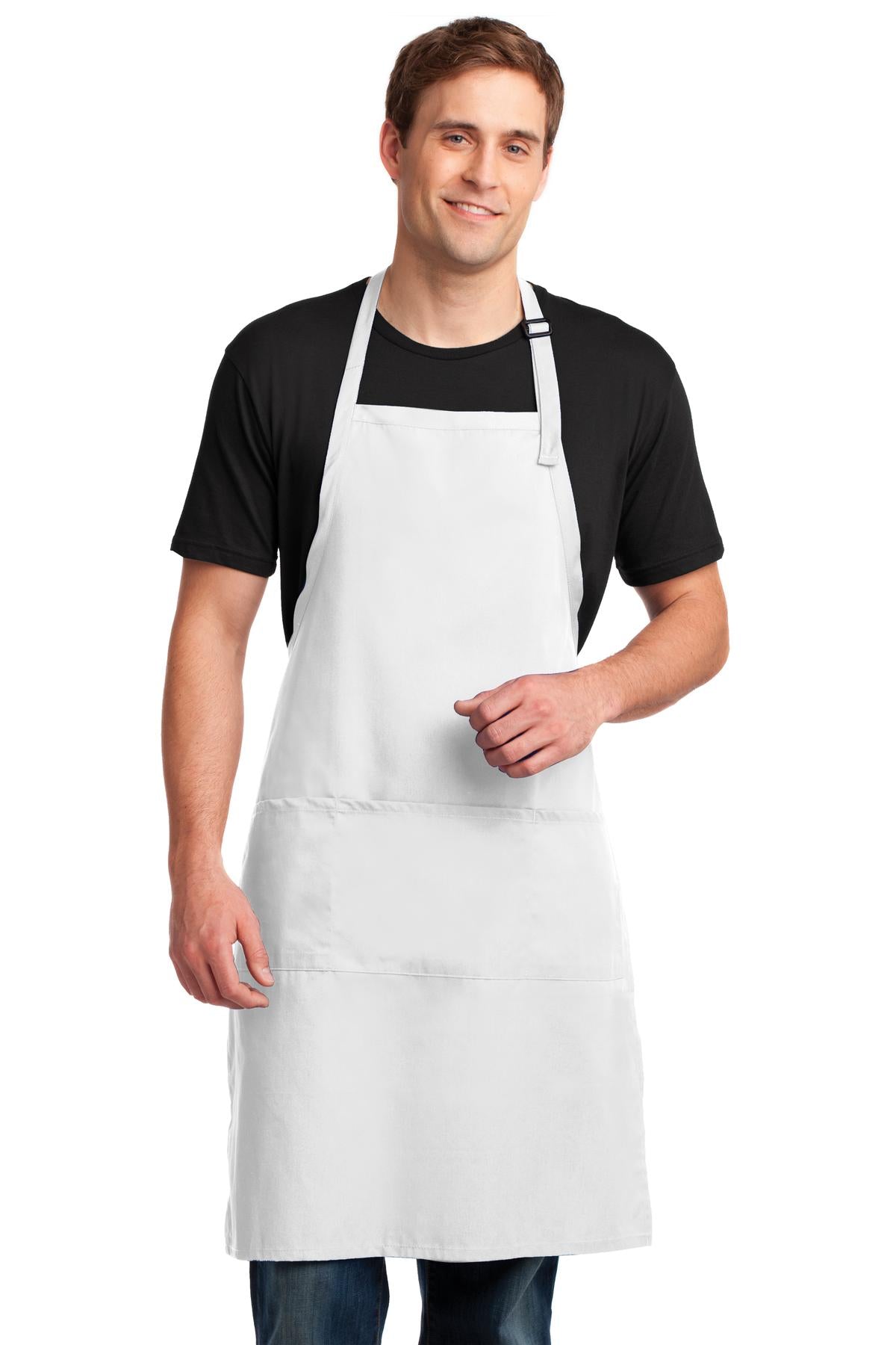 Port Authority   Easy Care Extra Long Bib Apron with Stain Release. A700