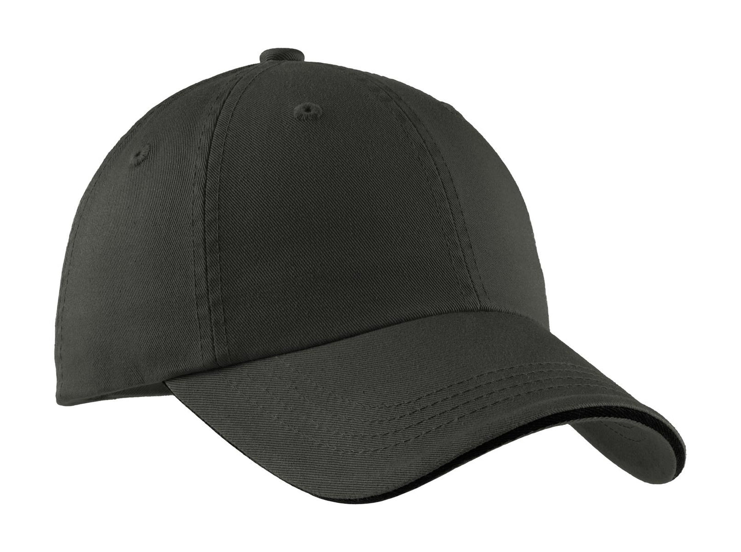 Port Authority   Sandwich Bill Cap with Striped Closure.  C830