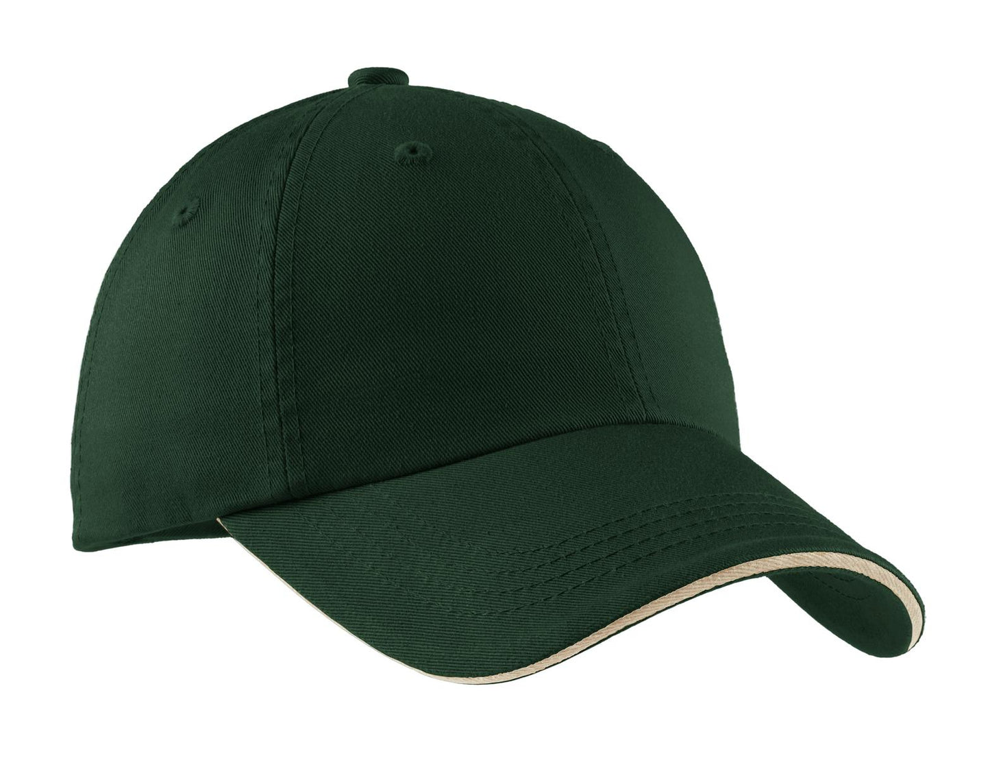 Port Authority   Sandwich Bill Cap with Striped Closure.  C830