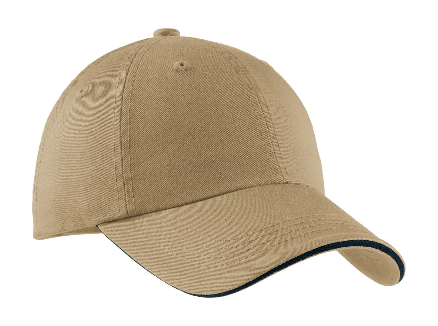 Port Authority   Sandwich Bill Cap with Striped Closure.  C830