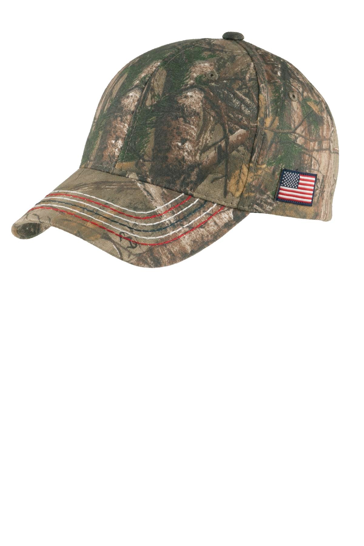 Port Authority   Americana Contrast Stitch Camouflage Cap. C909