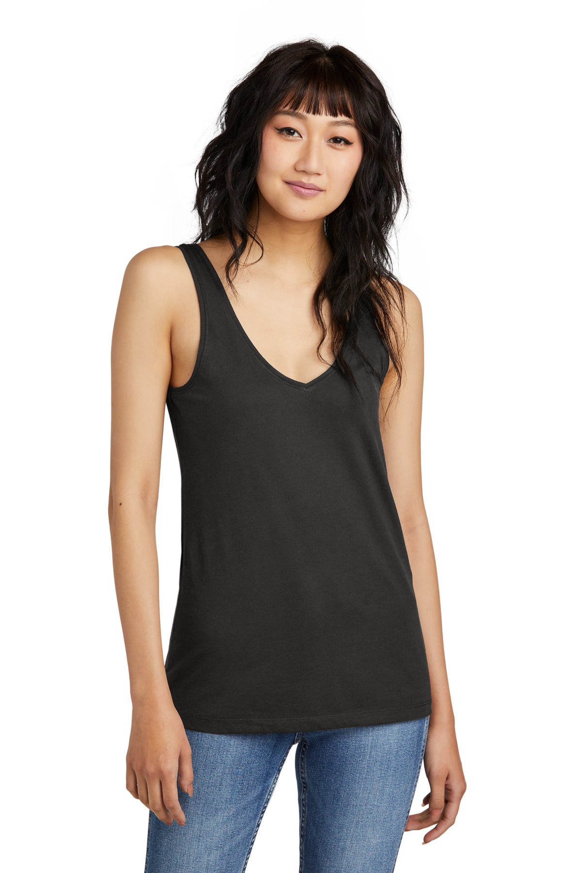 District    Feminine Perfect Blend   CVC V-Neck Tank DT154