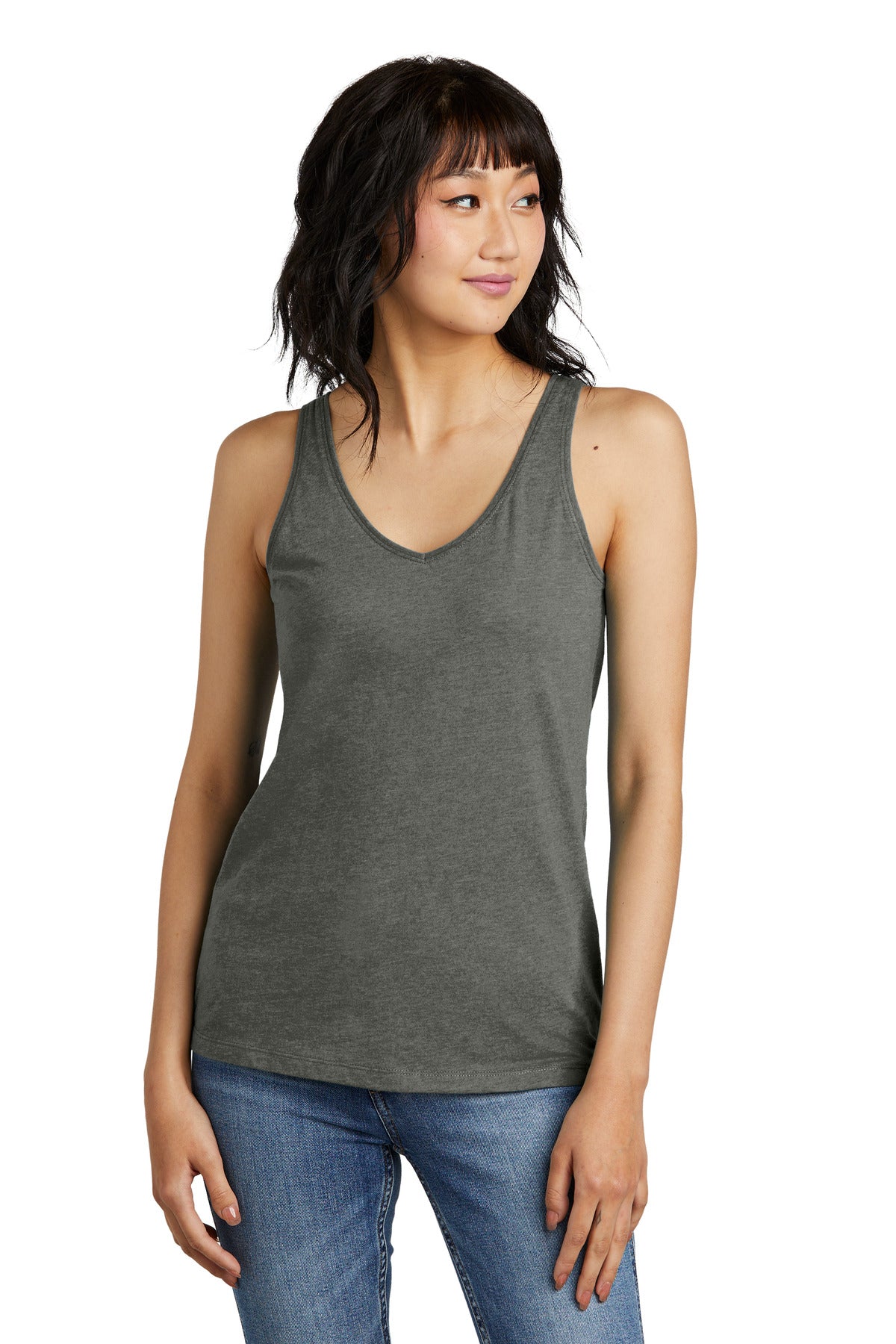 District    Feminine Perfect Blend   CVC V-Neck Tank DT154