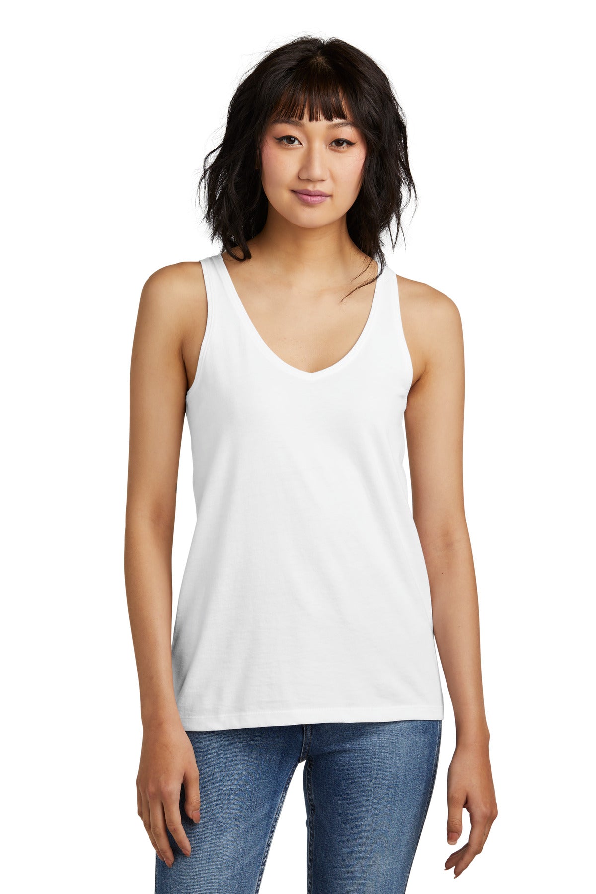 District    Feminine Perfect Blend   CVC V-Neck Tank DT154