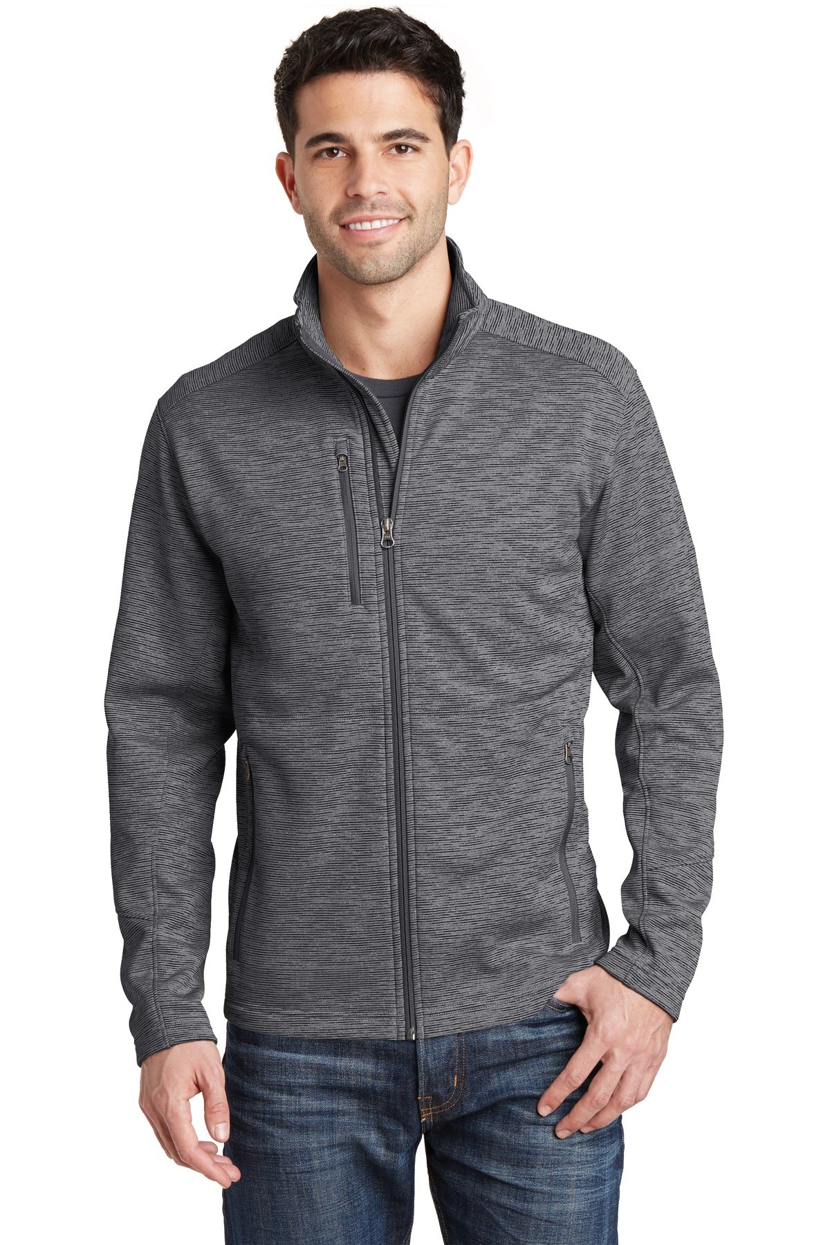 Port Authority   Digi Stripe Fleece Jacket. F231