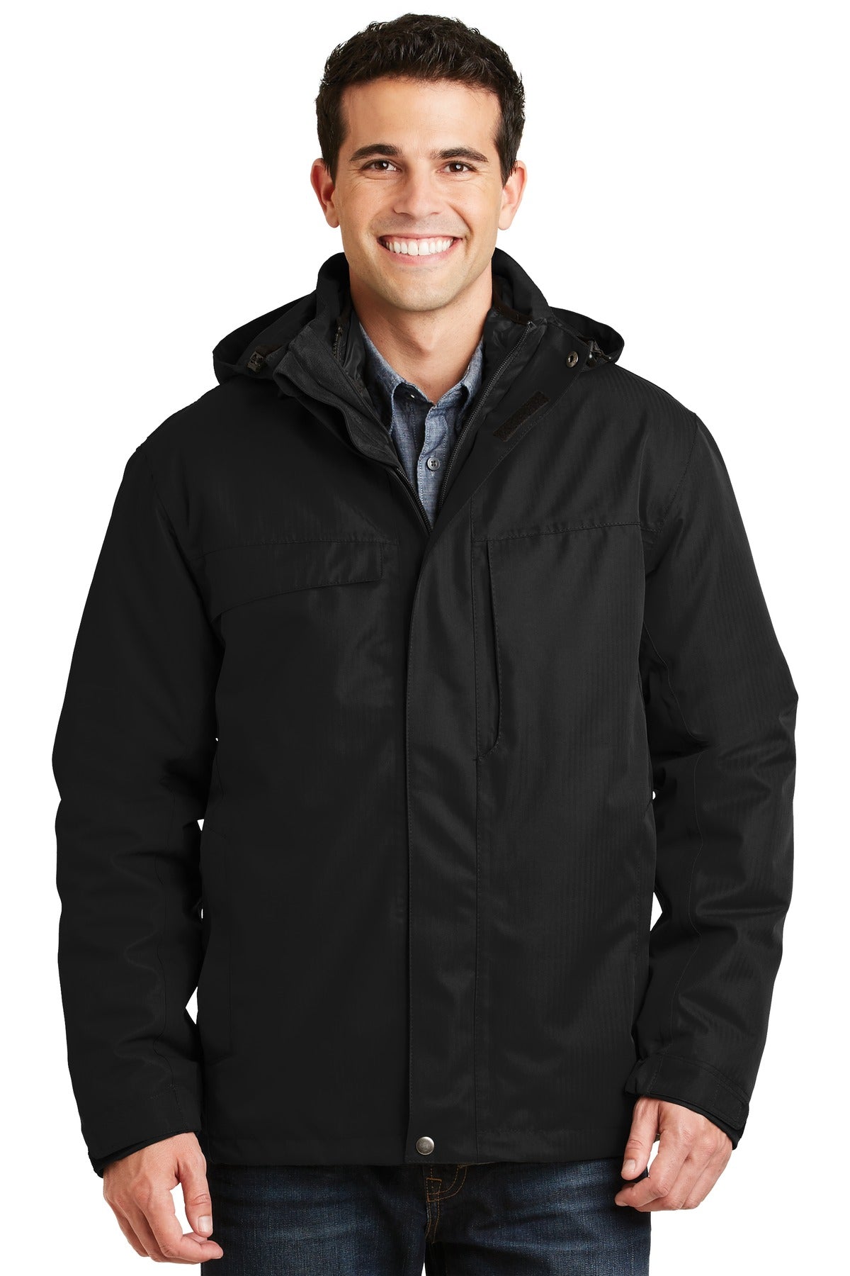 Port Authority   Herringbone 3-in-1 Parka. J302