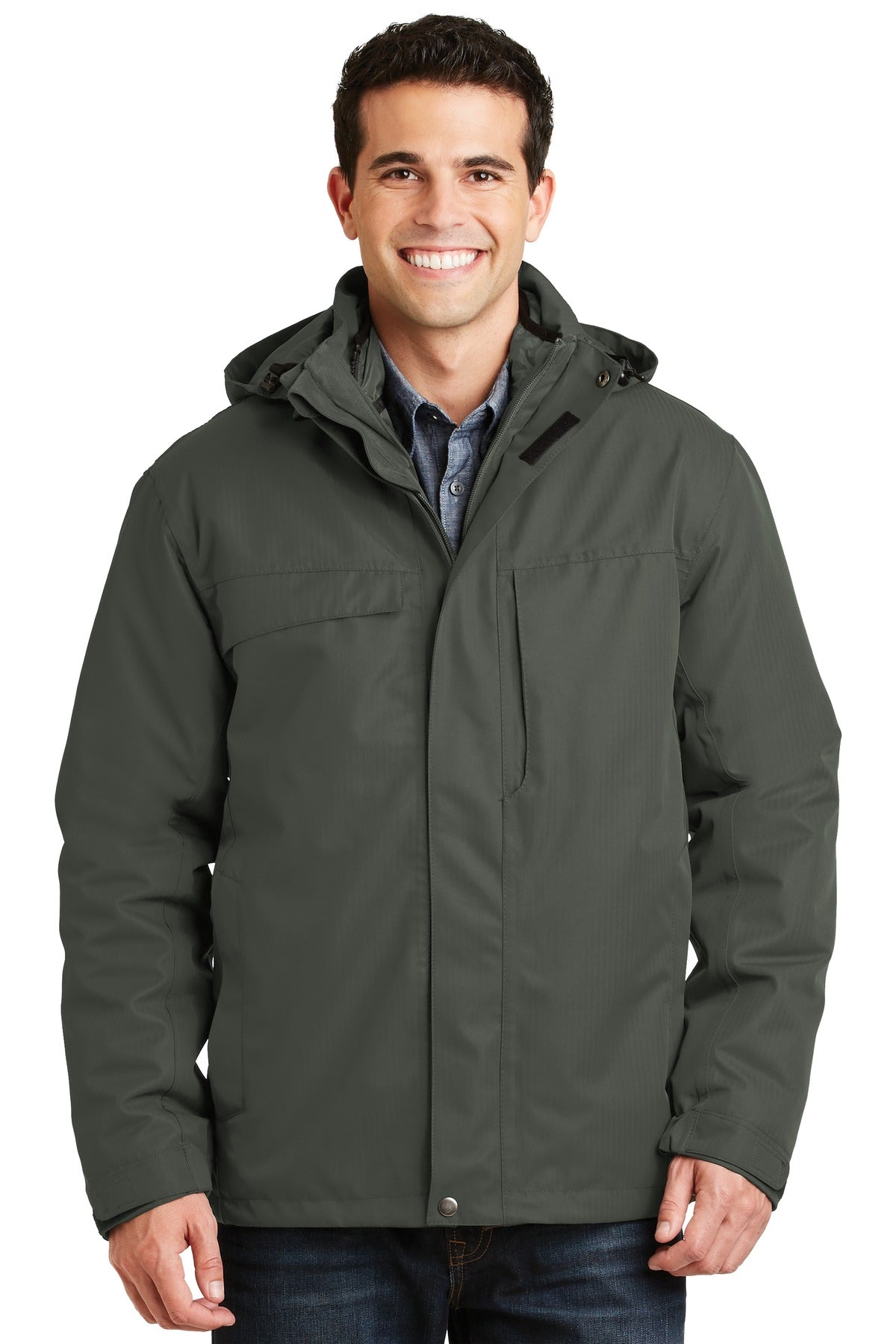 Port Authority   Herringbone 3-in-1 Parka. J302