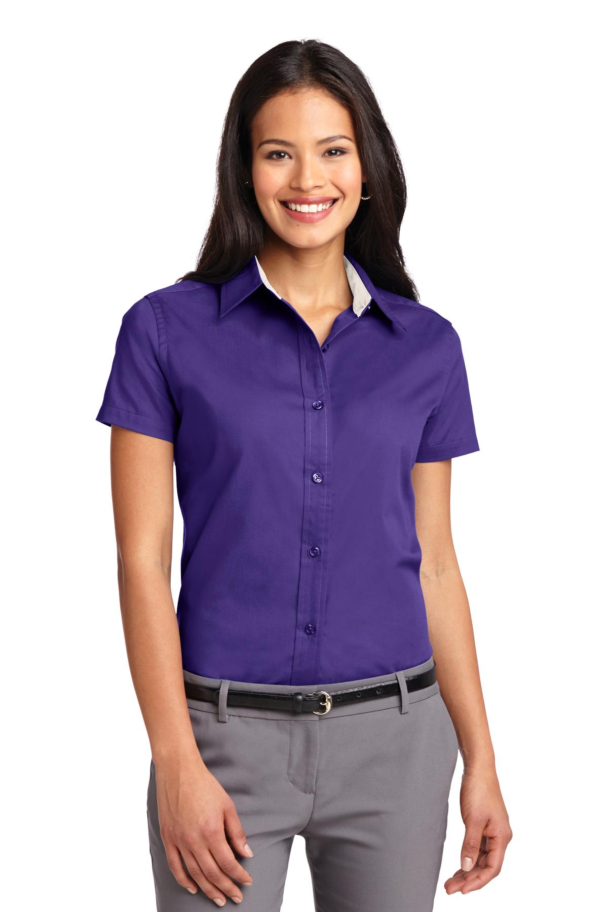 Port Authority    Feminine Short Sleeve Easy Care  Shirt.  L508