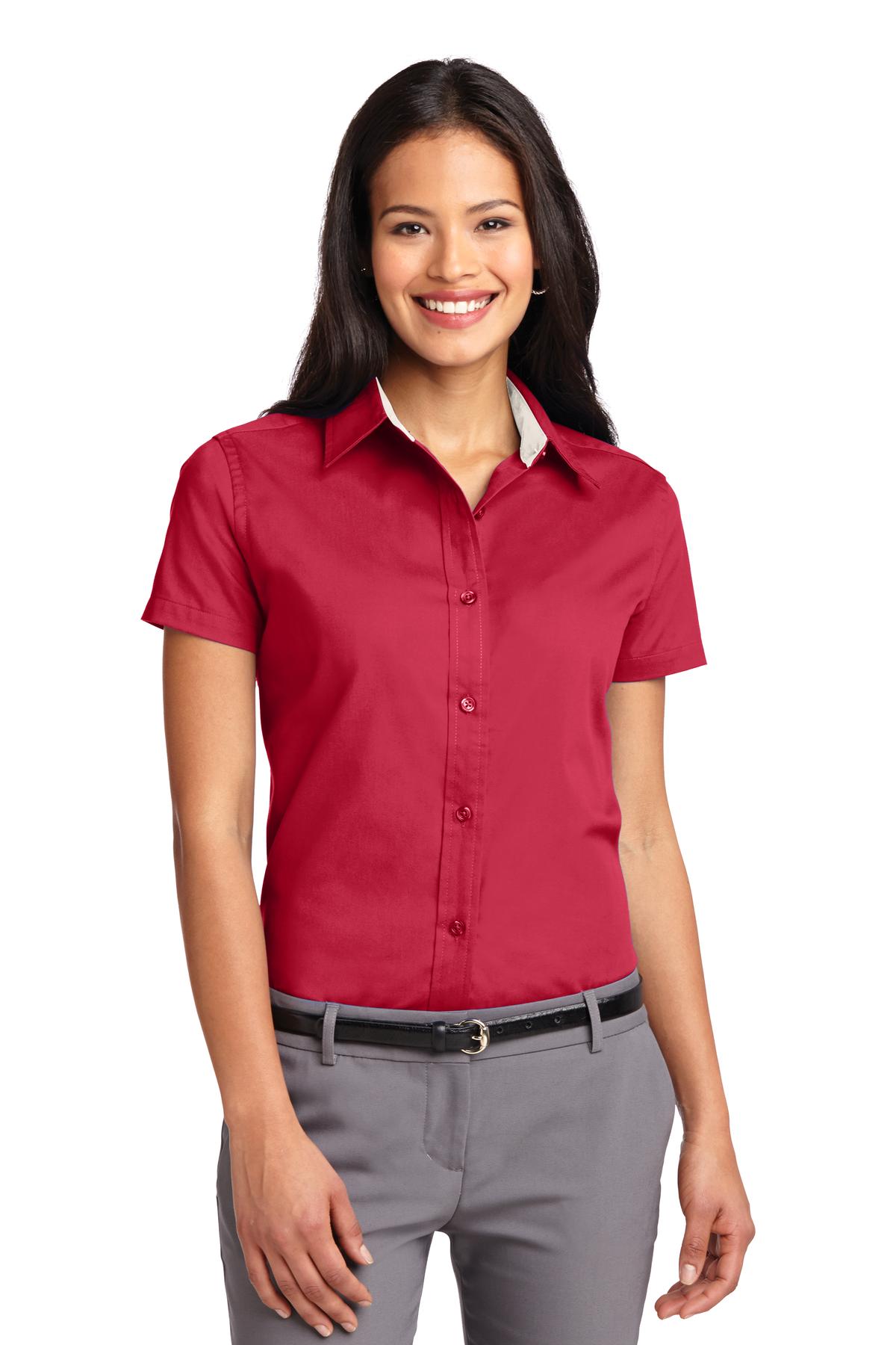 Port Authority    Feminine Short Sleeve Easy Care  Shirt.  L508