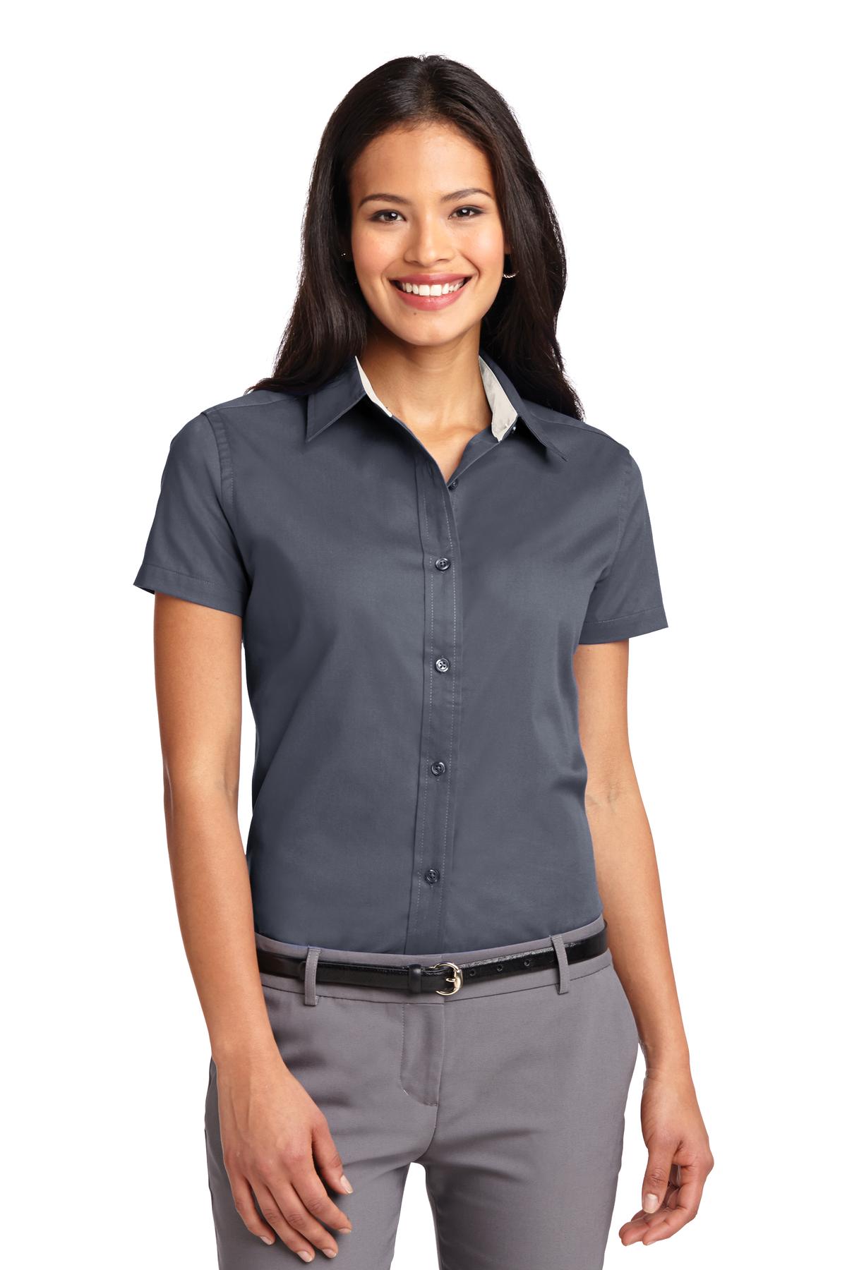 Port Authority    Feminine Short Sleeve Easy Care  Shirt.  L508