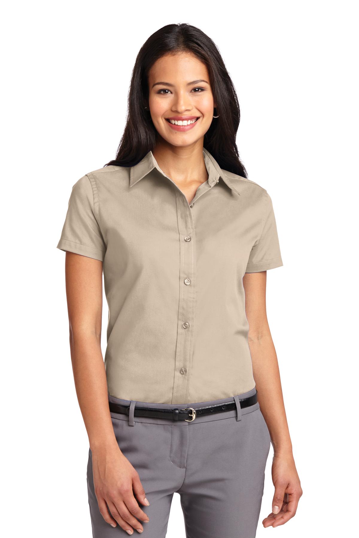 Port Authority    Feminine Short Sleeve Easy Care  Shirt.  L508