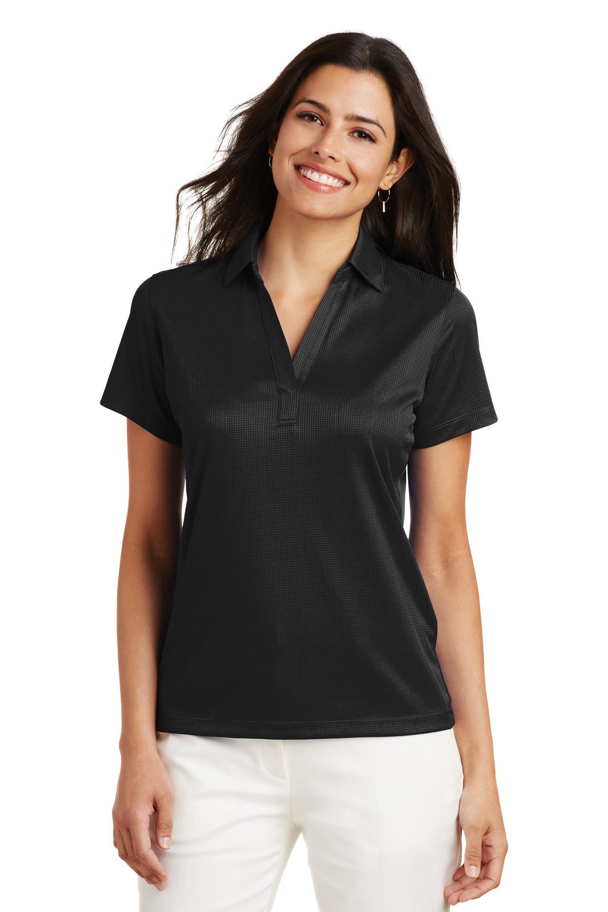 Port Authority    Feminine Performance Fine Jacquard Polo. L528