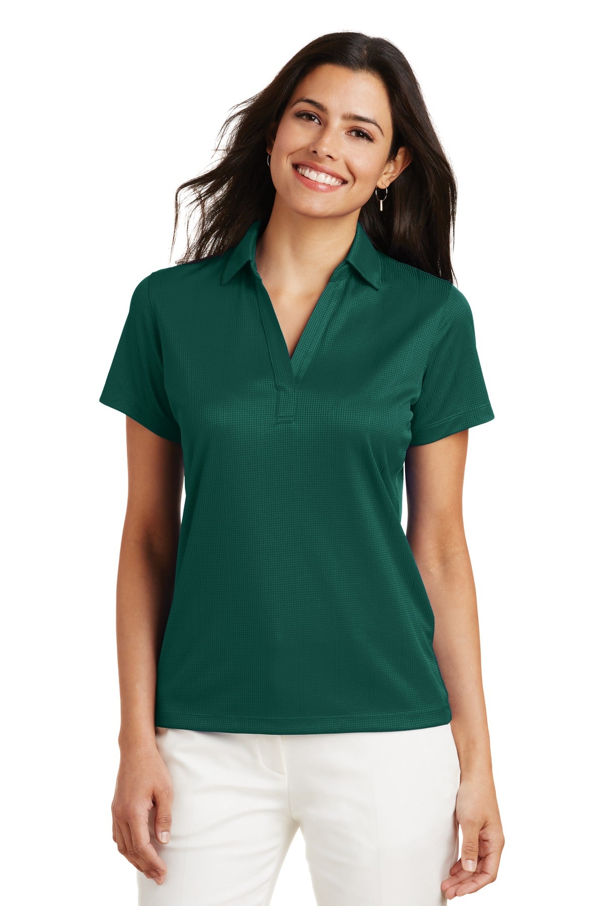 Port Authority    Feminine Performance Fine Jacquard Polo. L528