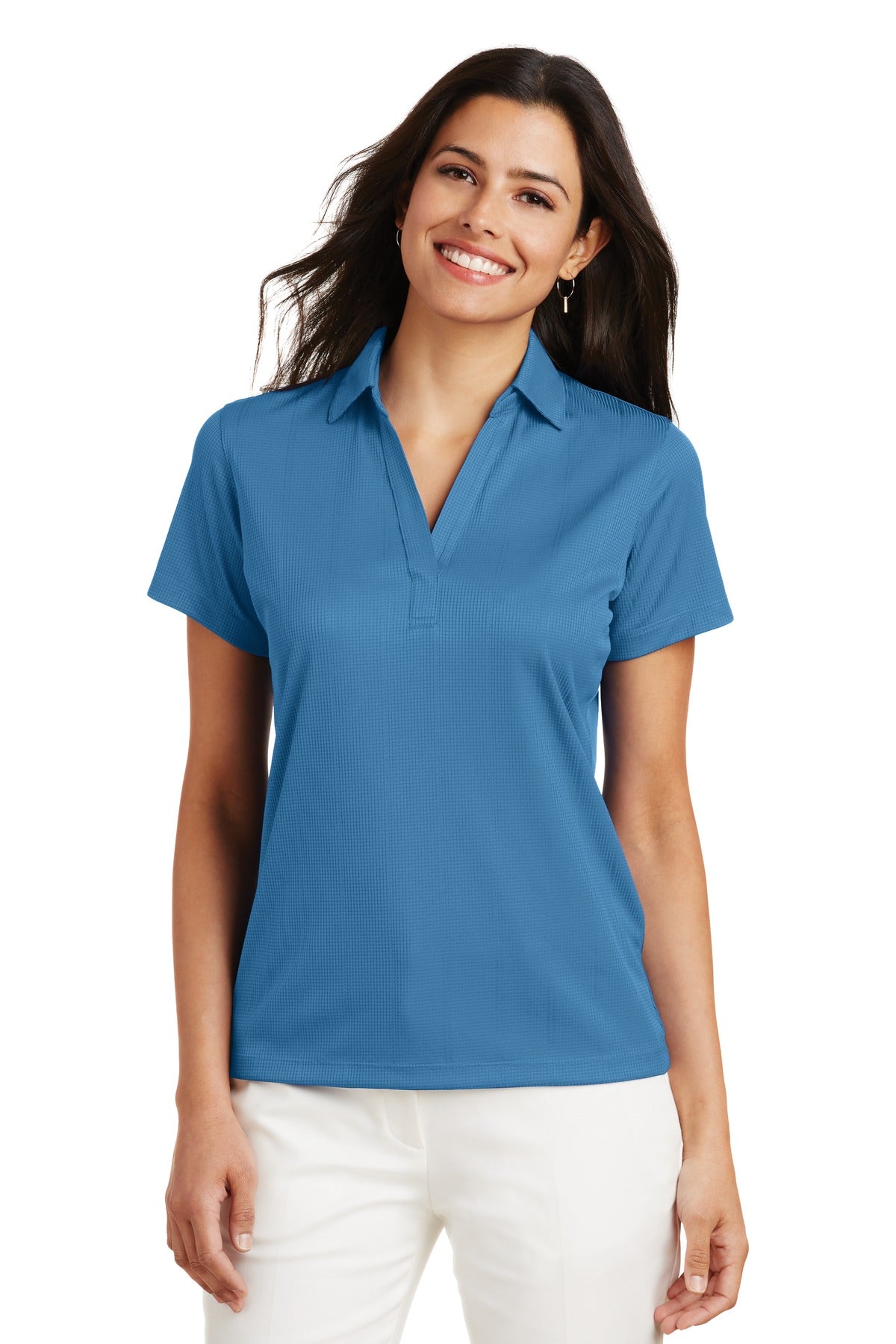 Port Authority    Feminine Performance Fine Jacquard Polo. L528