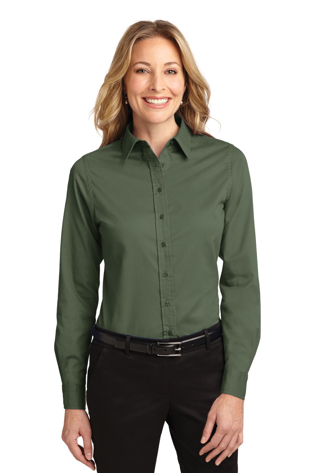 Port Authority    Feminine Long Sleeve Easy Care Shirt.  L608