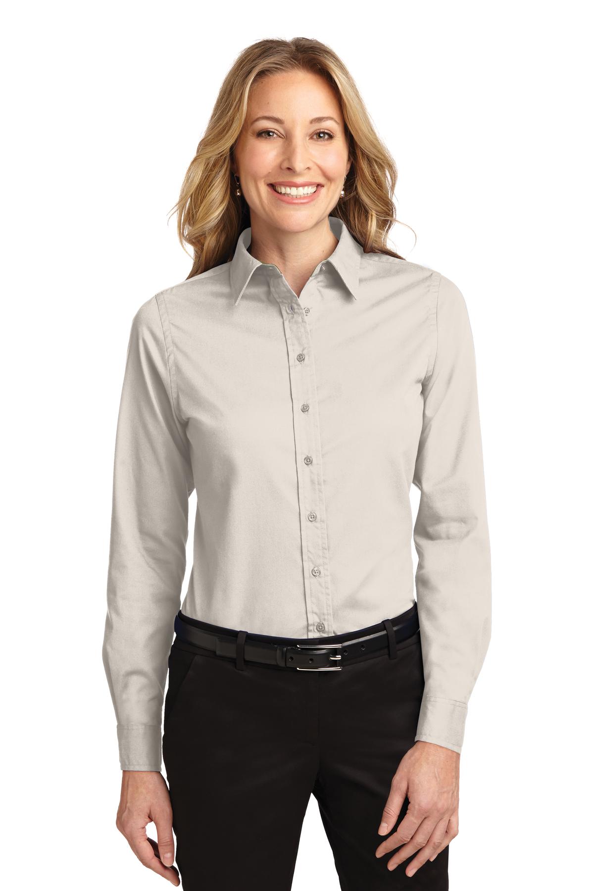 Port Authority    Feminine Long Sleeve Easy Care Shirt.  L608