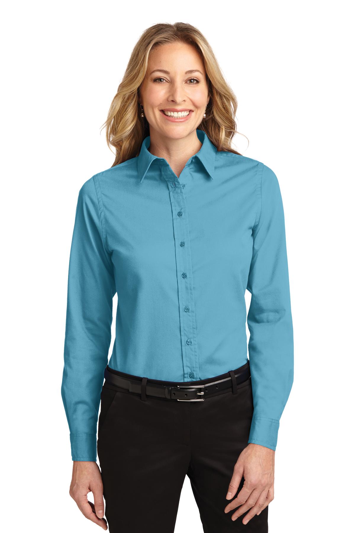 Port Authority    Feminine Long Sleeve Easy Care Shirt.  L608