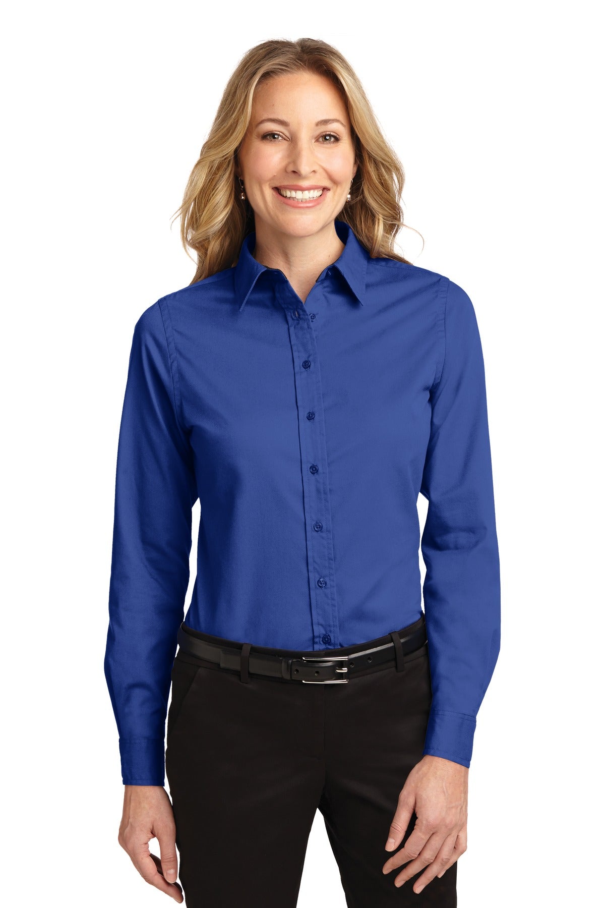 Port Authority    Feminine Long Sleeve Easy Care Shirt.  L608