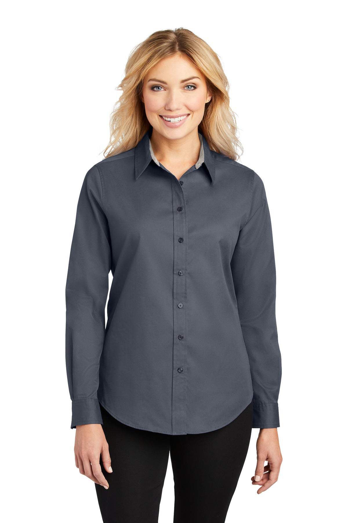 Port Authority    Feminine Long Sleeve Easy Care Shirt.  L608