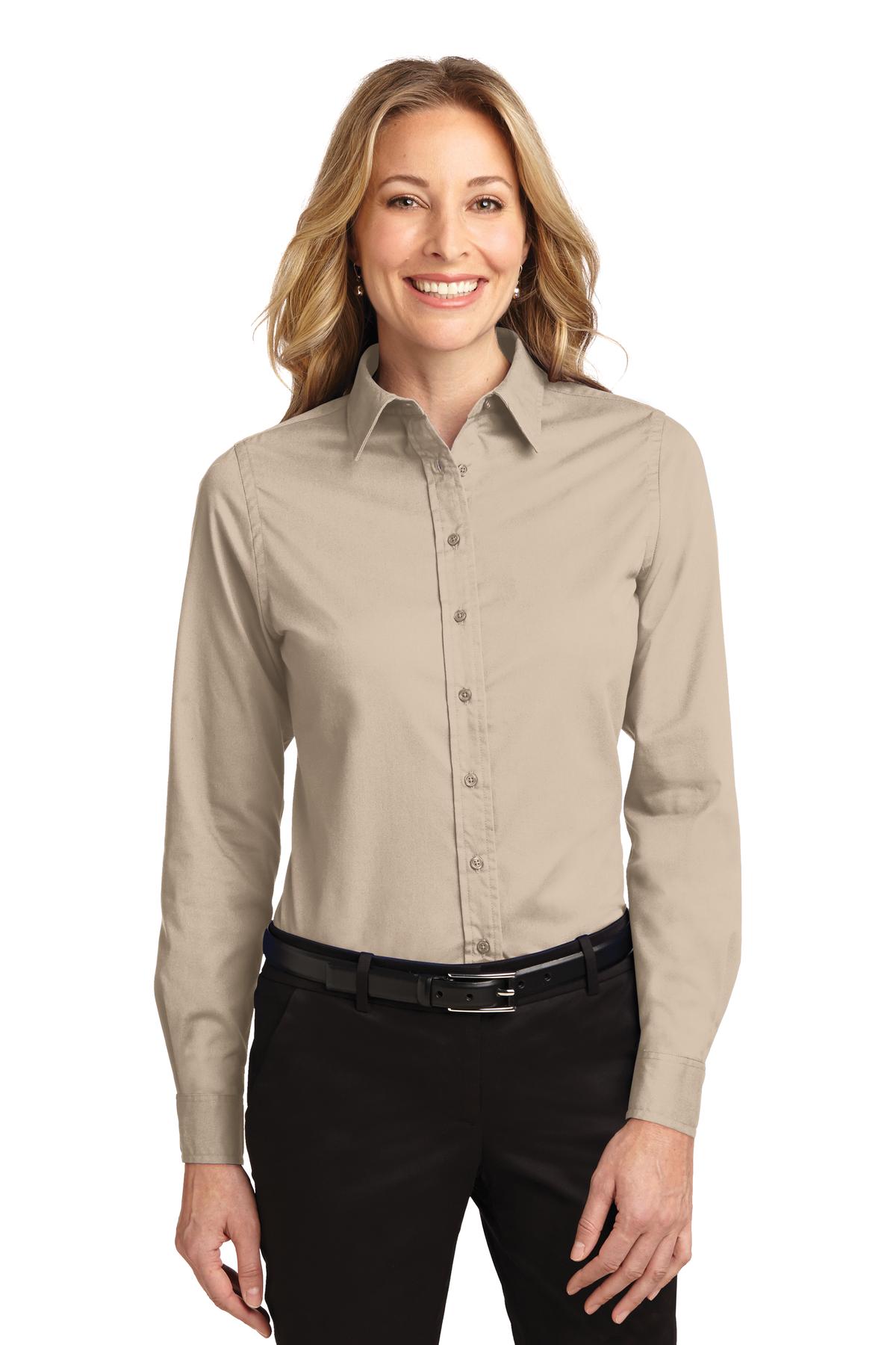 Port Authority    Feminine Long Sleeve Easy Care Shirt.  L608