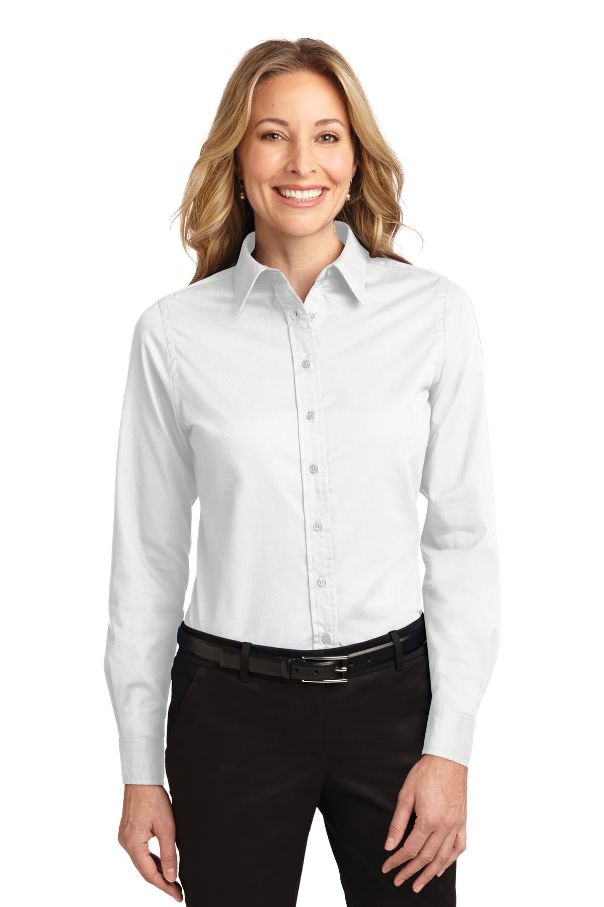 Port Authority    Feminine Long Sleeve Easy Care Shirt.  L608