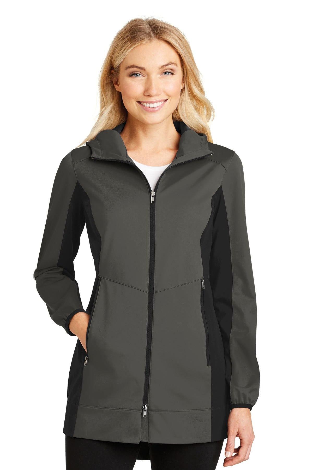 Port Authority    Feminine Active Hooded Soft Shell Jacket. L719