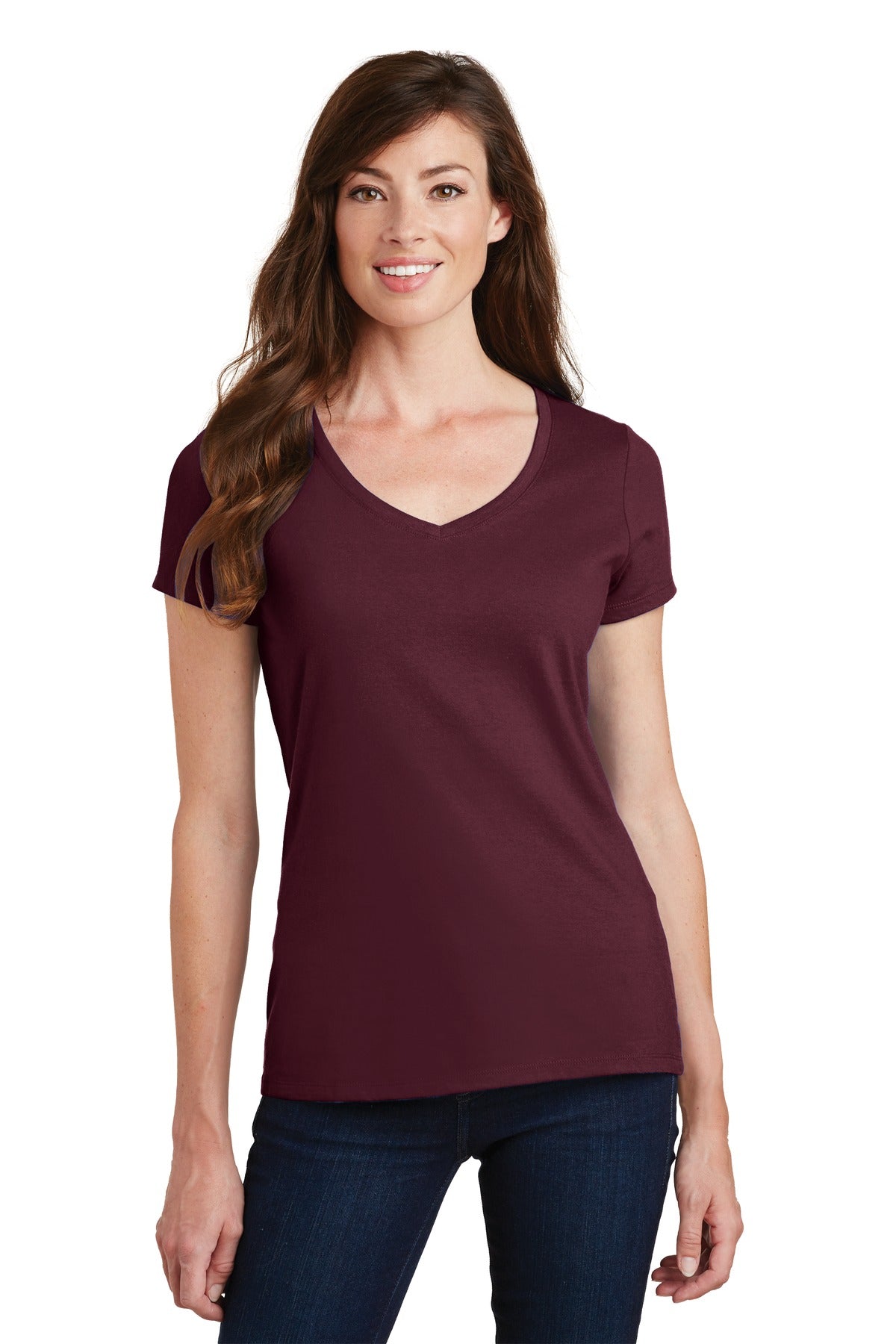 Port & Company    Feminine Fan Favorite V-Neck Tee. LPC450V