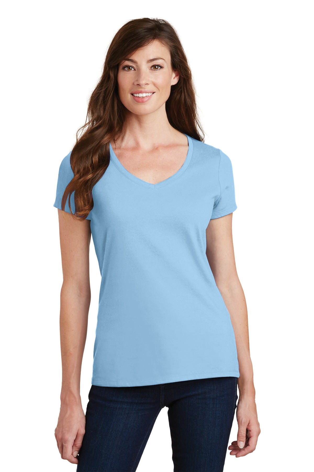 Port & Company    Feminine Fan Favorite V-Neck Tee. LPC450V