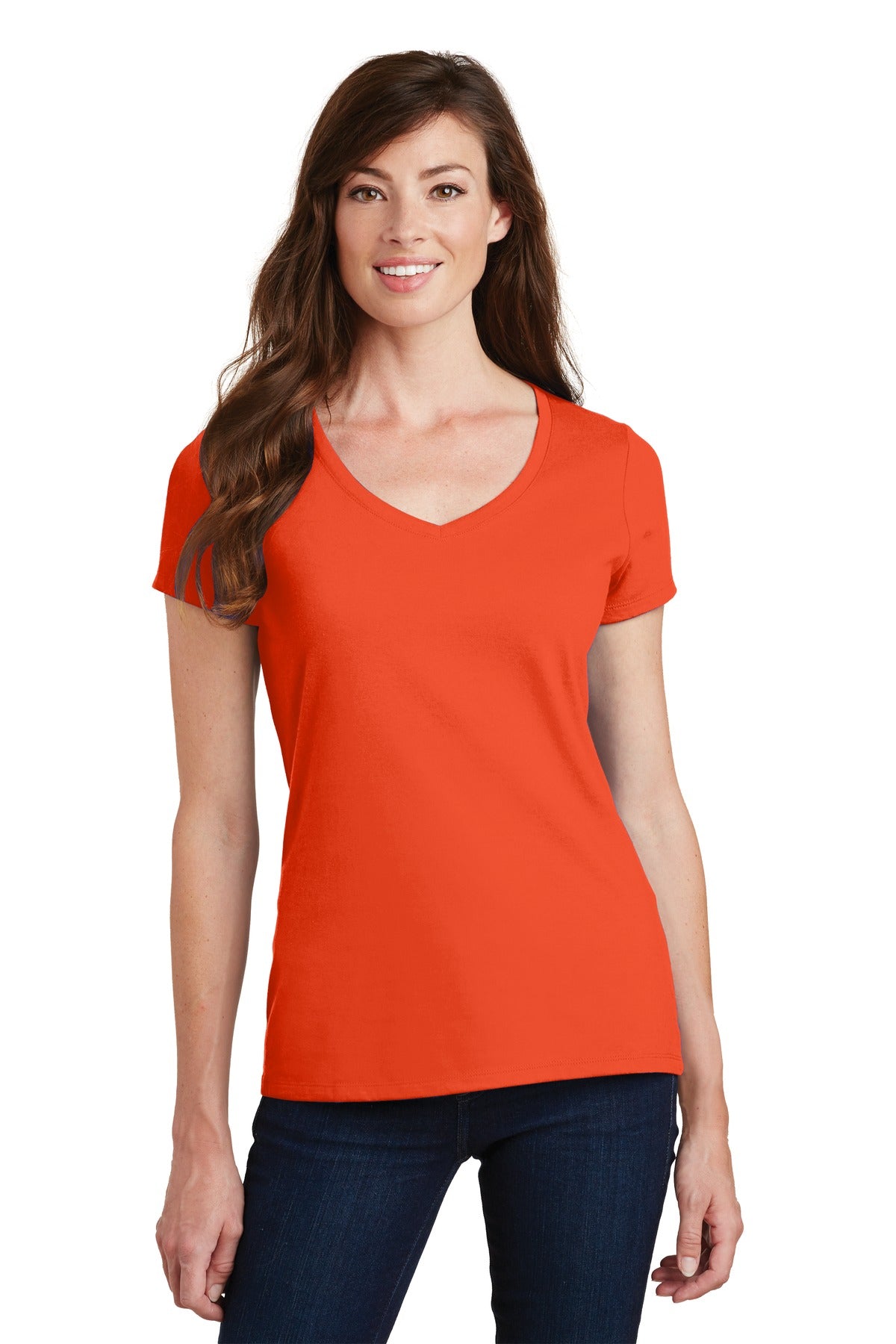 Port & Company    Feminine Fan Favorite V-Neck Tee. LPC450V