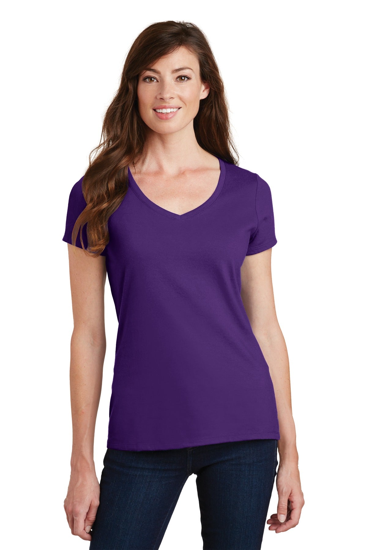 Port & Company    Feminine Fan Favorite V-Neck Tee. LPC450V