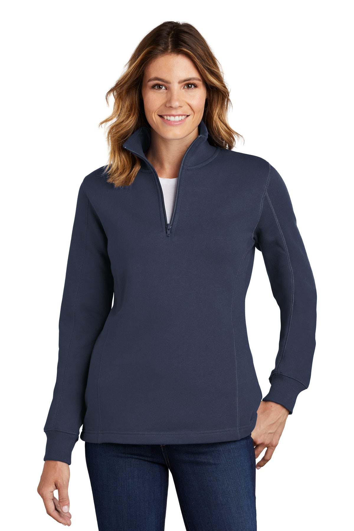 Sport-Tek    Feminine 1/4-Zip Sweatshirt. LST253