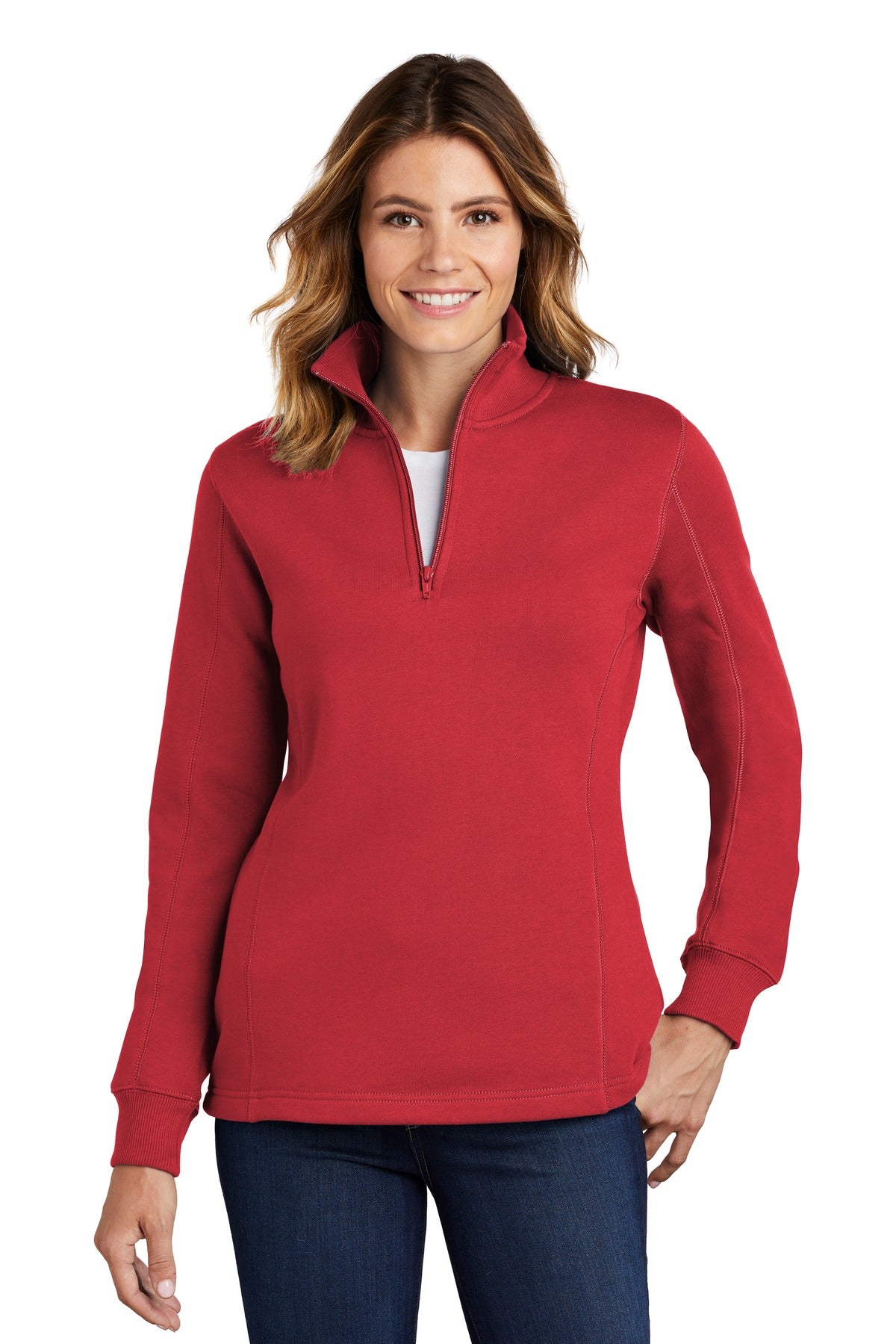 Sport-Tek    Feminine 1/4-Zip Sweatshirt. LST253