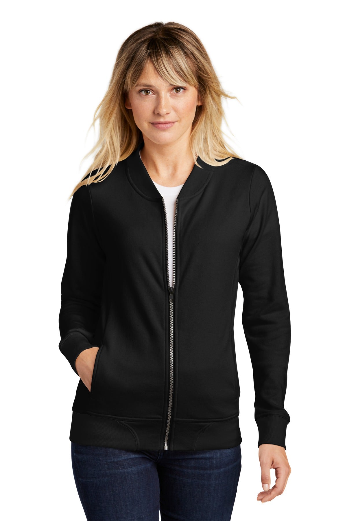 Sport-Tek     Feminine Lightweight French Terry Bomber LST274