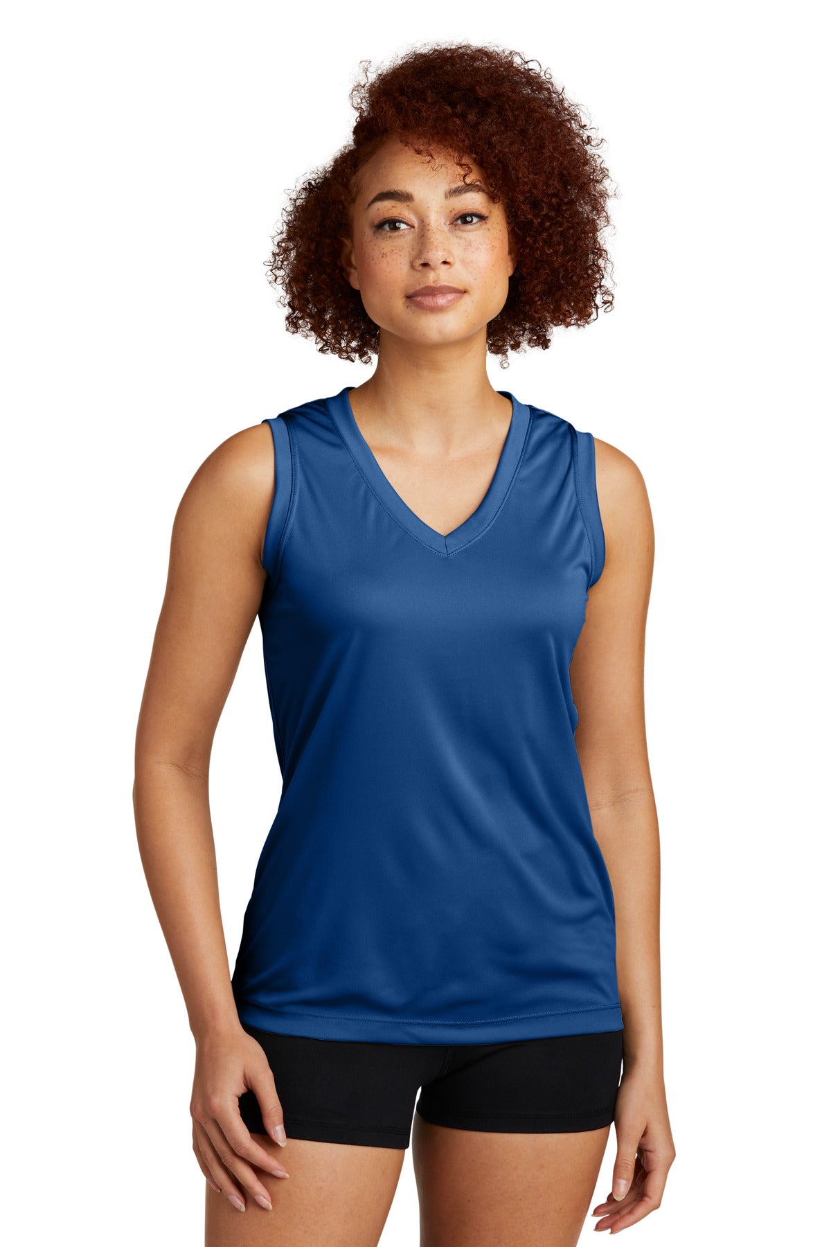 Sport-Tek    Feminine Sleeveless PosiCharge   Competitor V-Neck Tee. LST352