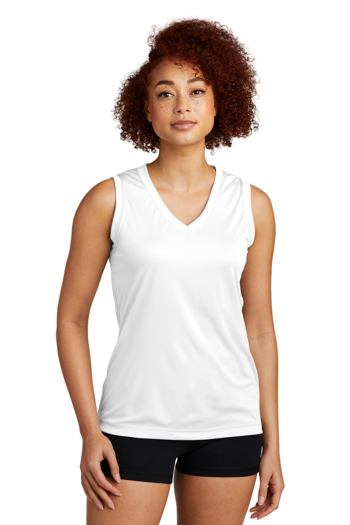 Sport-Tek    Feminine Sleeveless PosiCharge   Competitor V-Neck Tee. LST352