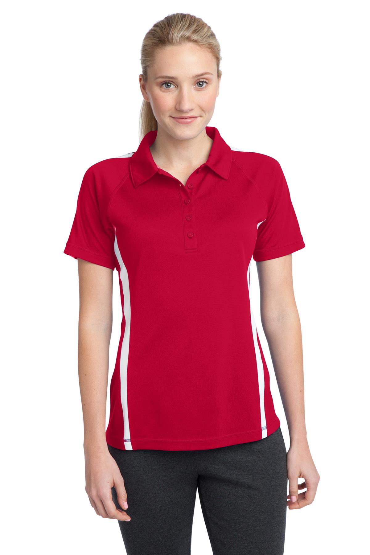 Sport-Tek    Feminine PosiCharge   Micro-Mesh Colorblock Polo. LST685