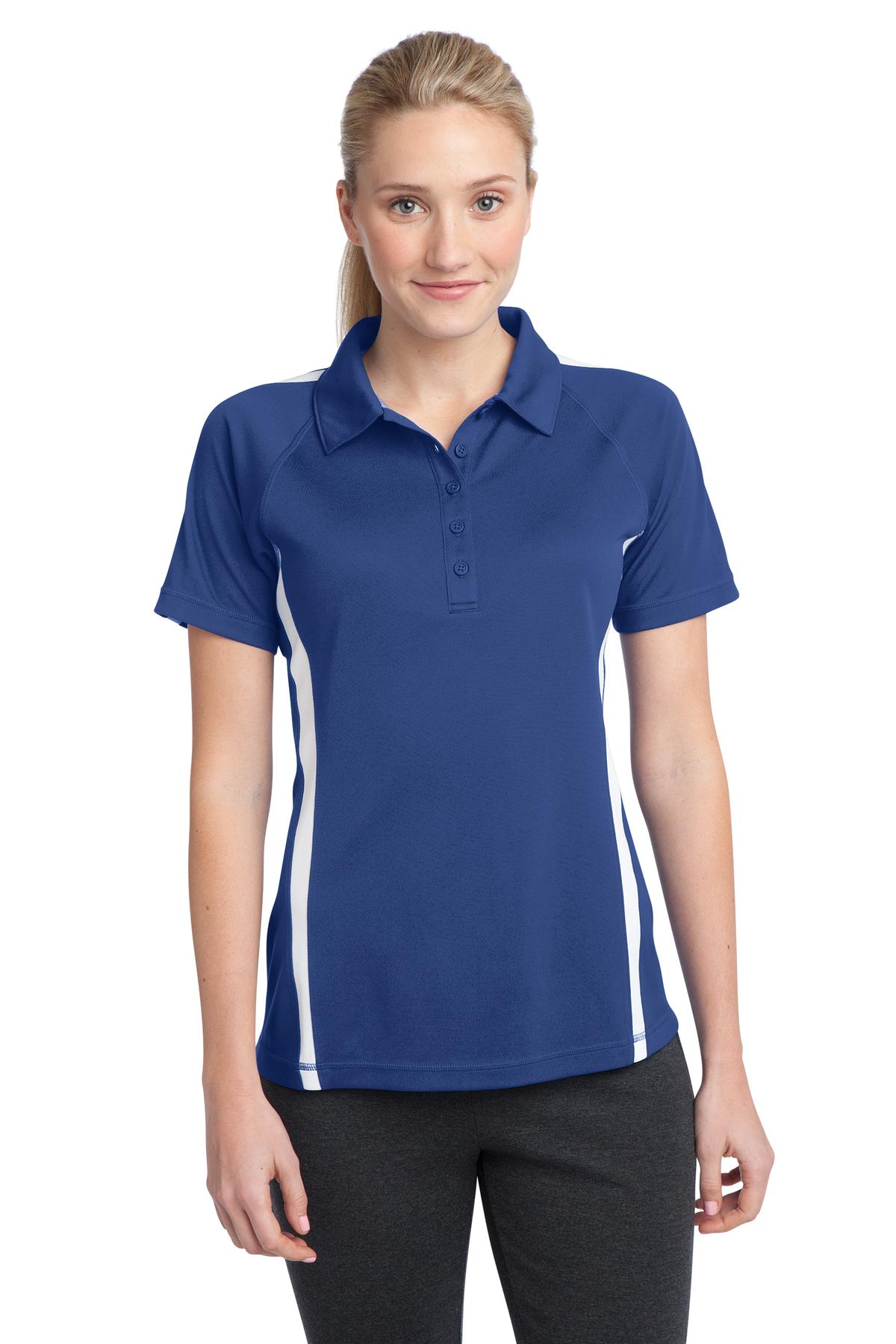 Sport-Tek    Feminine PosiCharge   Micro-Mesh Colorblock Polo. LST685