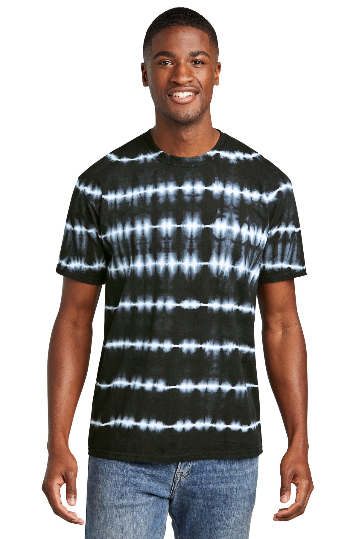 Port & Company   Allover Stripe Tie-Dye Tee PC142