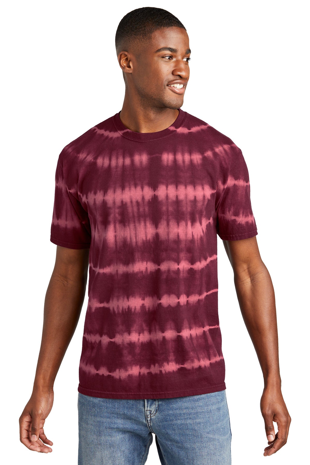 Port & Company   Allover Stripe Tie-Dye Tee PC142