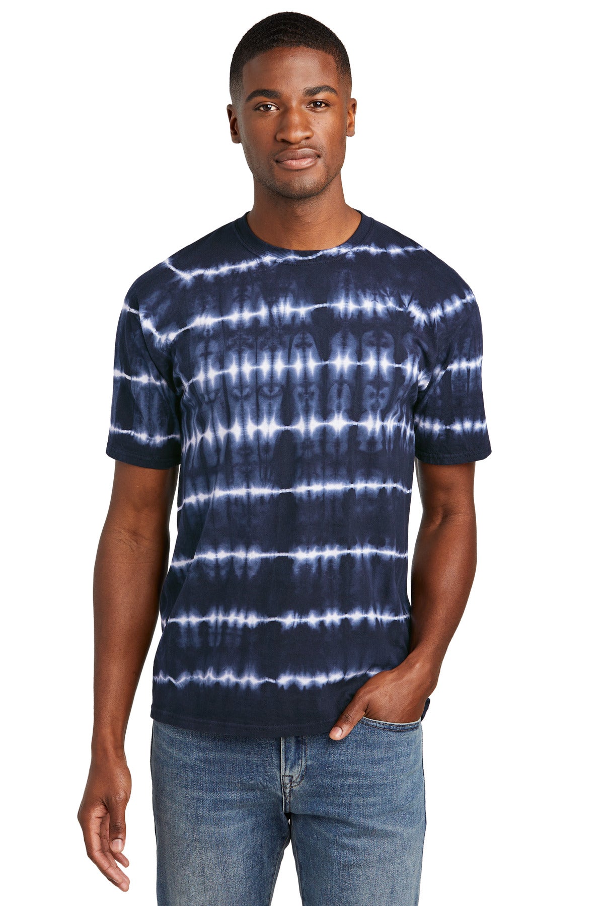 Port & Company   Allover Stripe Tie-Dye Tee PC142