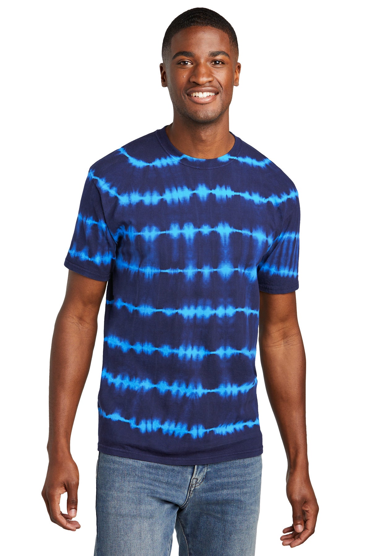 Port & Company   Allover Stripe Tie-Dye Tee PC142