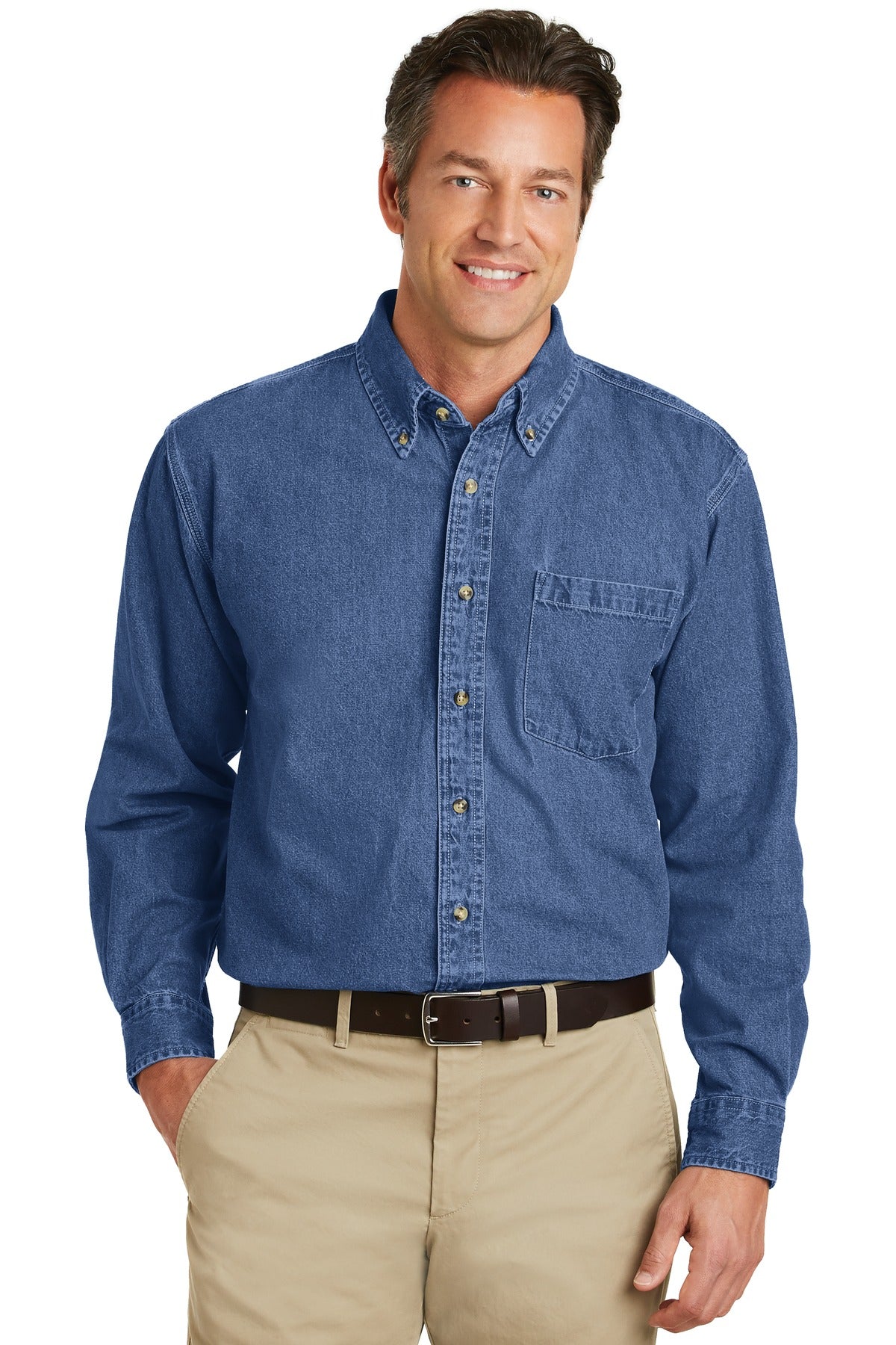 Port Authority   Heavyweight Denim Shirt. S100