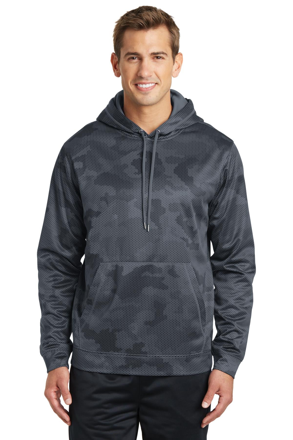 Sport-Tek   Sport-Wick   CamoHex Fleece Hooded Pullover. ST240