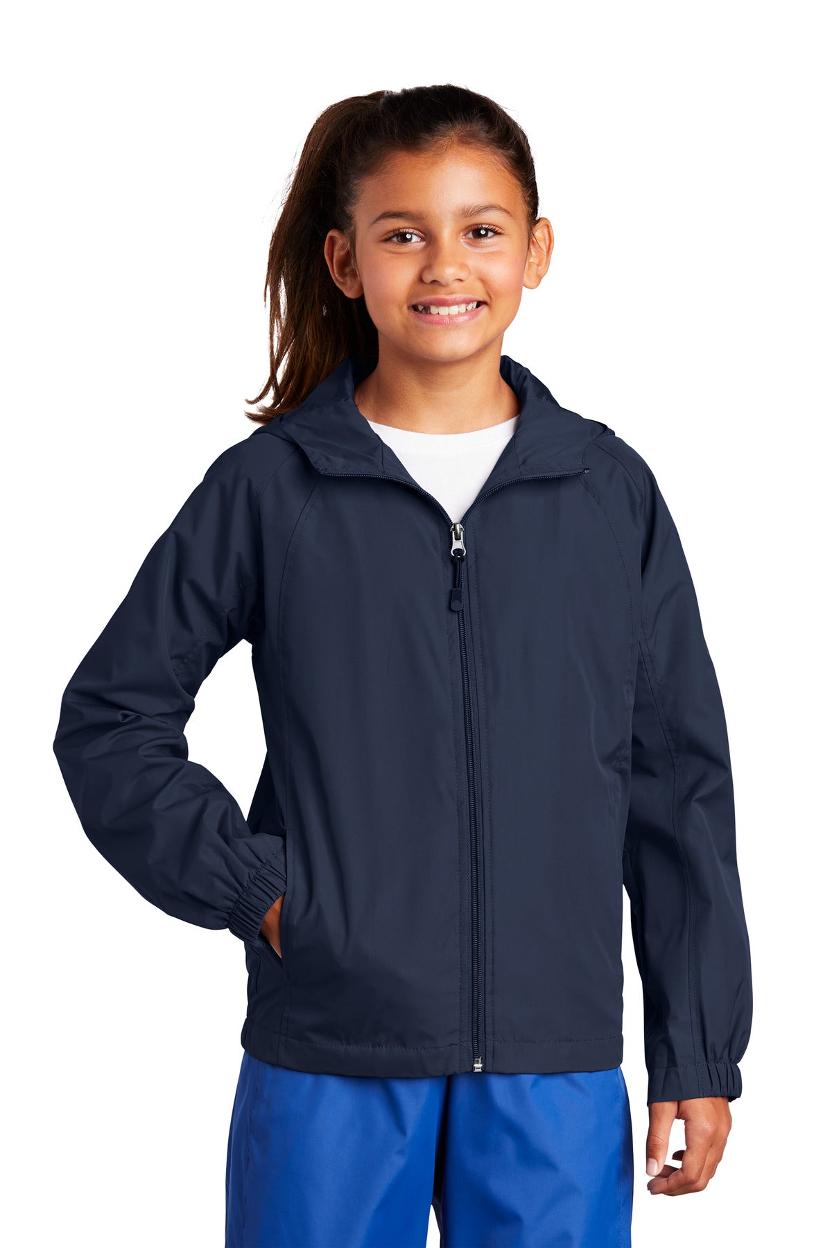 Sport-Tek   Youth Hooded Raglan Jacket. YST73